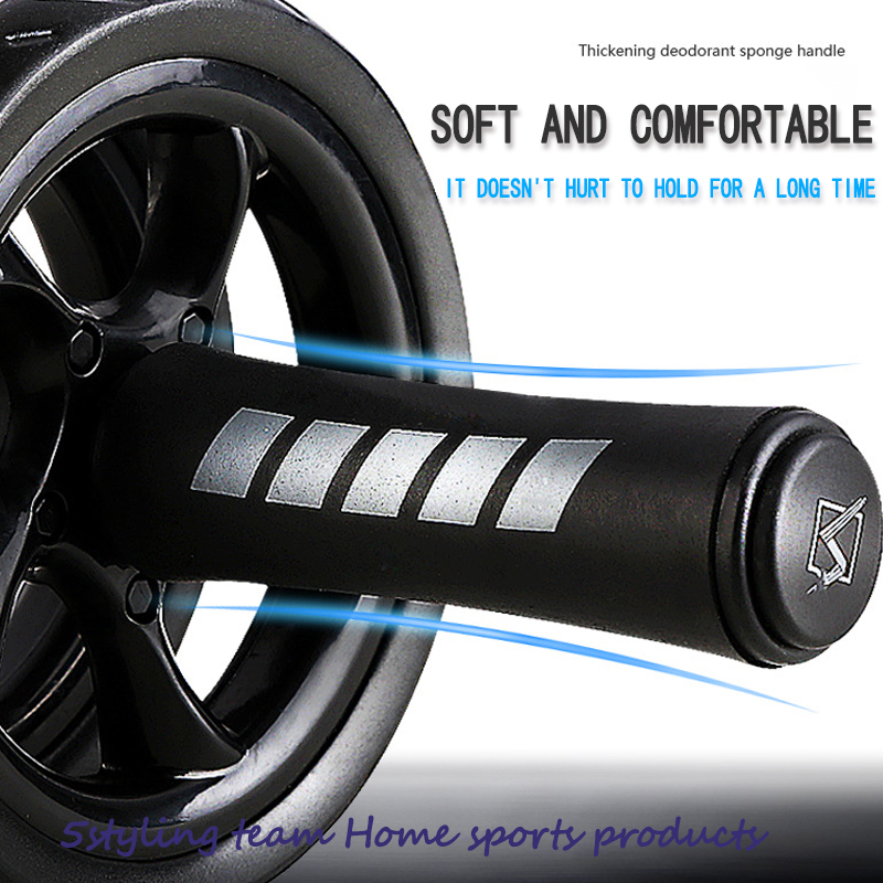 Nouveau silencieux double roue exercice abdominal rouleau rétractable abdominale roue géante équipement de fitness