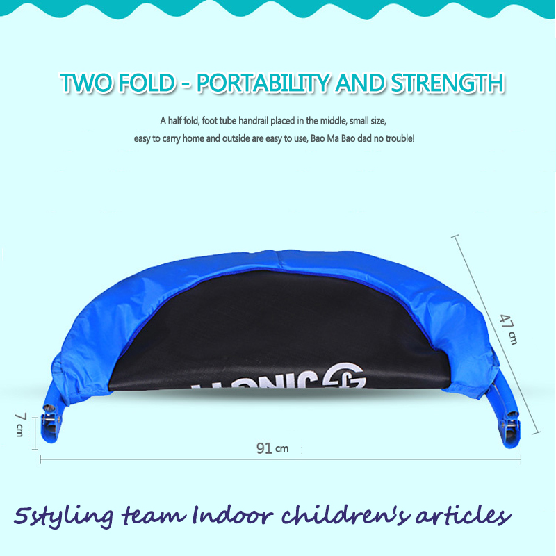 Trampoline trampoline domestique pour enfants trampoline intérieur pliable lit de frottement pour enfants lit rebondissant pour bébé avec main courante