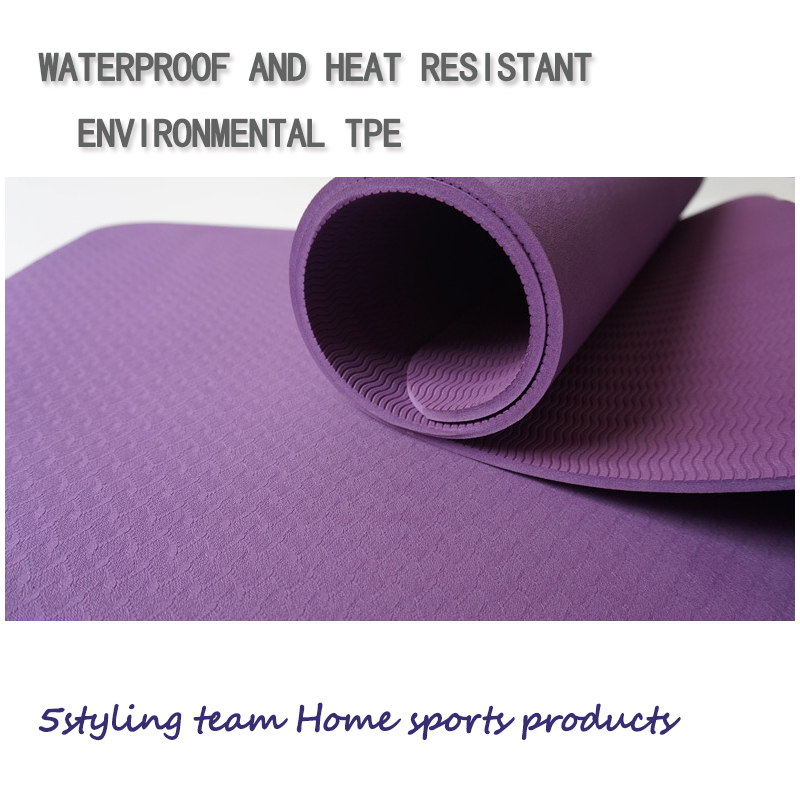6 mm petits défauts de seconde classe monochrome TPE Yoga tapis de protection de l 'environnement inoffensif anti - dérapage tapis de gymnastique sélection de couleurs