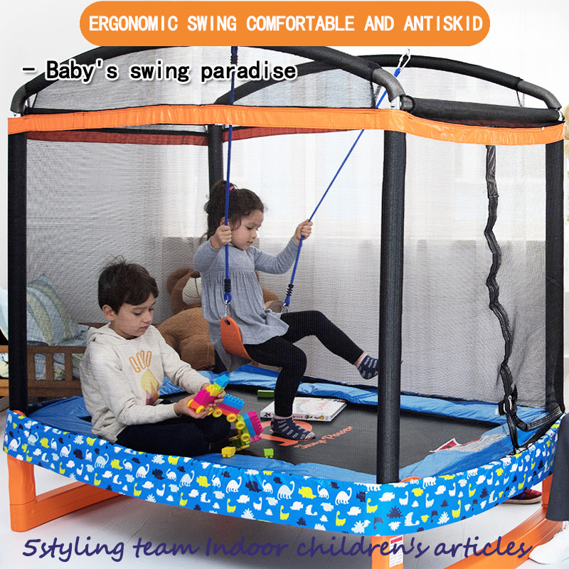 American swing trampoline maison pour enfants trampoline d'intérieur pour enfants avec filet de protection