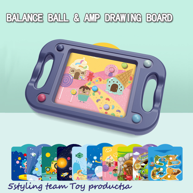 Double - usage Children Focus on Training Toys labyrinthe Toys Walking boy Equilibrium ball girl Puzzle